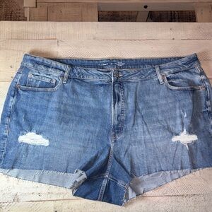 Old Navy Women's Size 26 Denim  Shorts O.G. Straight Blue Regular Distressed